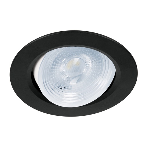 [T46945] Luminario de LED 5 W empotrar redondo negro spot dirigible - Pag 596