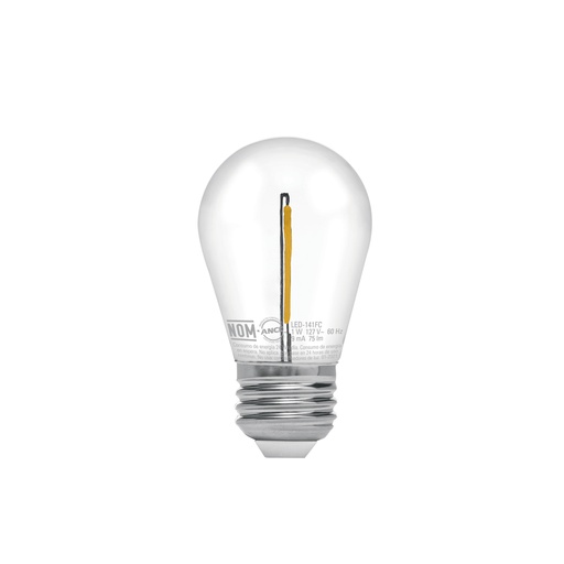 [T48452] Lámpara LED S14 con filamento 1 W luz cálida, caja, Volteck - Pag 586
