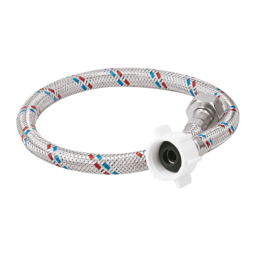 [T49593] Manguera WC, aluminio, 1/2'x7/8', 50 cm, plást/metál, Basic - Pag 678
