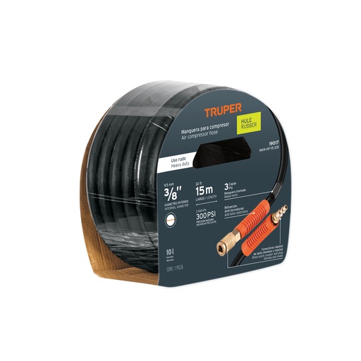 [T19017] Manguera de hule para compresor, 15 m x 3/8', Truper - Pag 120
