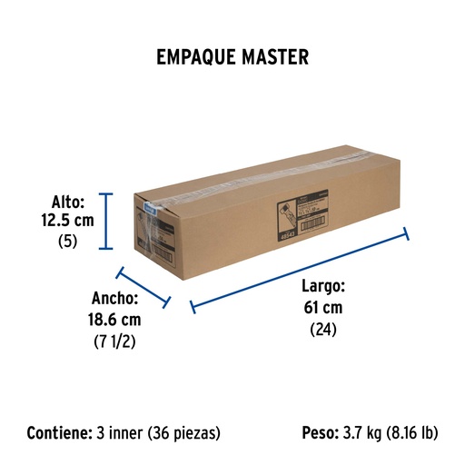 [T48543] Manguera para WC, aluminio, 1/2' x 7/8', 50 cm, Foset Basic - Pag 678