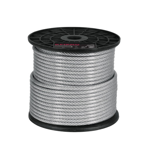 [T44223] Metro cable flexible 3/16' acero 7x19 recubierto PVC, 75 m - Pag 736