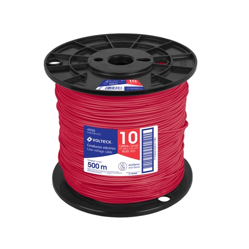 [T40126] Metro de cable THHW-LS 10 AWG rojo en carrete de 500 m - Pag 548