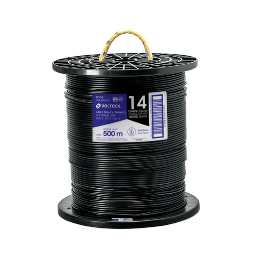 [T40116] Metro de cable THHW-LS 14 AWG negro en carrete de 500 m - Pag 548