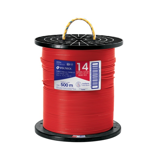 [T40124] Metro de cable THHW-LS 14 AWG rojo en carrete de 500 m - Pag 548