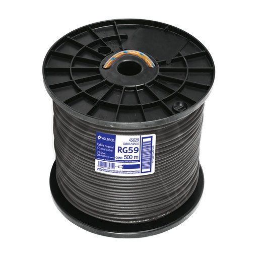 [T45029] Metro de cable coaxial RG59 en carrete de 500 m, Volteck - Pag 514