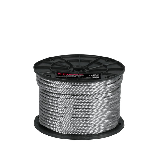 [T44213] Metro de cable flexible 1/4' de acero 7x19 hilos, 75 m - Pag 736