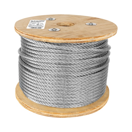 [T48817] Metro de cable flexible 3/8' de acero 7x19 hilos, 75 m - Pag 736