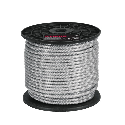 [T44220] Metro de cable rígido 1/16' acero 7x7 recubierto PVC, 75 m - Pag 736