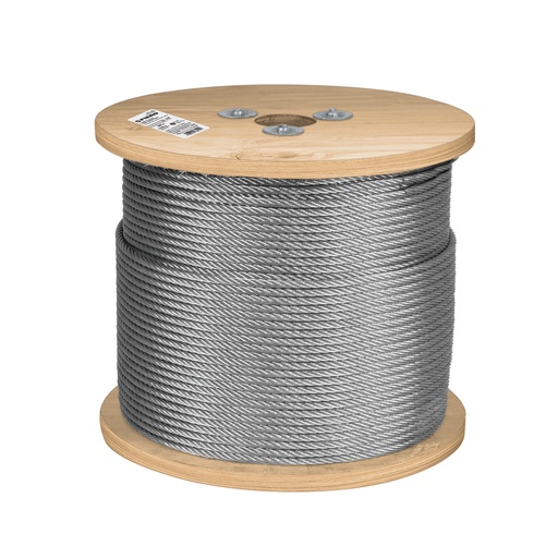 [T48799] Metro de cable rígido 1/4' de acero 7x7 hilos, 300 m, Fiero - Pag 736