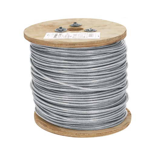[T48805] Metro de cable rígido 3/32' acero 7x7 recubierto PVC, 300 m - Pag 736
