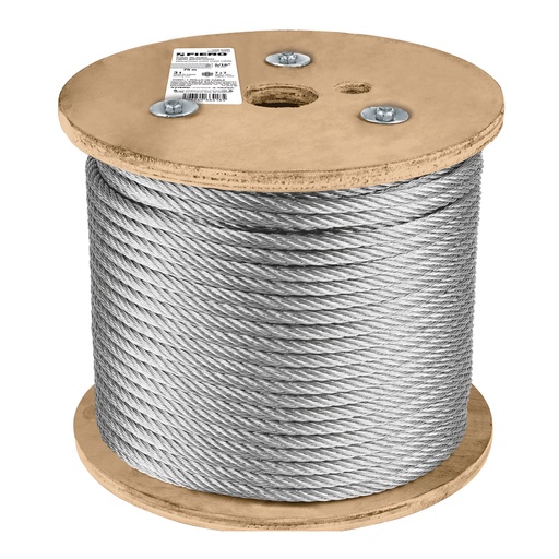 [T48813] Metro de cable rígido 5/16' de acero 7x7 hilos, 75 m, Fiero - Pag 736
