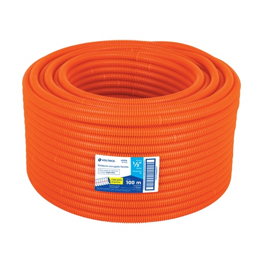 [T45016] Metro de poliducto 1/2' corrugado flex. c/guía, rollo 100 m - Pag 576