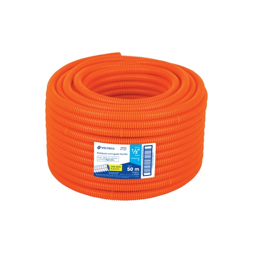 [T40132] Metro de poliducto 1/2' corrugado flex. c/guía, rollo 50 m - Pag 576