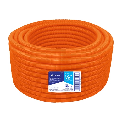 [T40134] Metro de poliducto 1/2' corrugado flex. s/guía, rollo 50 m - Pag 576