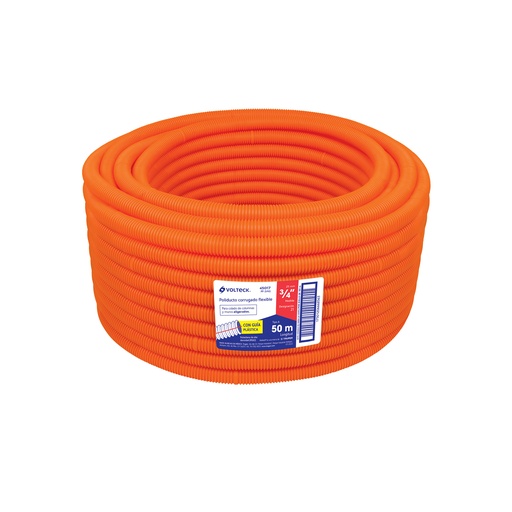 [T45017] Metro de poliducto 3/4' corrugado flex. c/guía, rollo 50 m - Pag 576