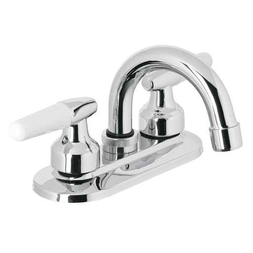 [T49204] Mezcladora 4' para lavabo, cuello curvo, manerales cono - Pag 615