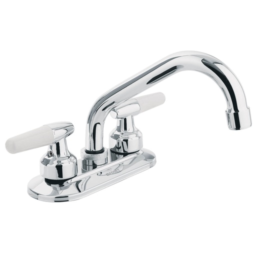 [T47687] Mezcladora 4' para lavabo, cuello tubular, manerales cono - Pag 616