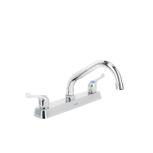 [T45609] Mezcladora 8' p/fregadero, cuello corto, manerales palanca - Pag 619