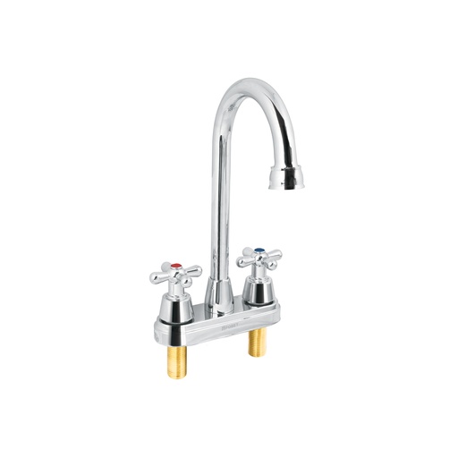 [T49690] Mezcladora cromo 4' para lavabo, cuello bar, cruceta, Aqua - Pag 626
