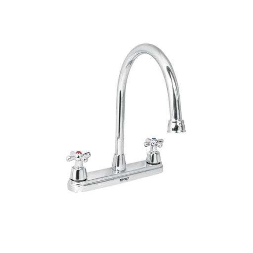 [T49686] Mezcladora cromo 8' para fregadero, manerales cruceta, Aqua - Pag 627