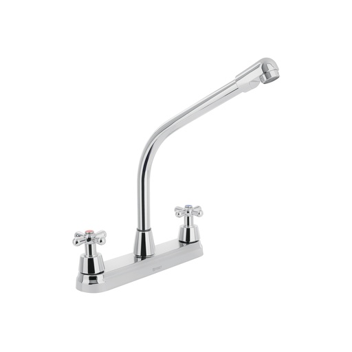 [T45626] Mezcladora inox 8' p/fregadero, cuello cobra, cruceta, Aqua - Pag 627