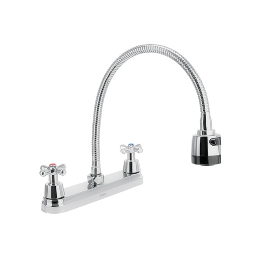 [T49819] Mezcladora inox 8' p/fregadero, flexible, cruceta, Aqua - Pag 627