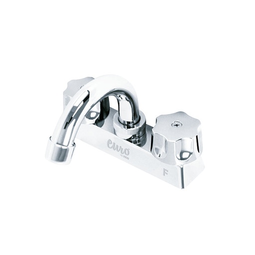 [A115001] Mezcladora para lavabo 4" cuello curvo maneral tipo estrella