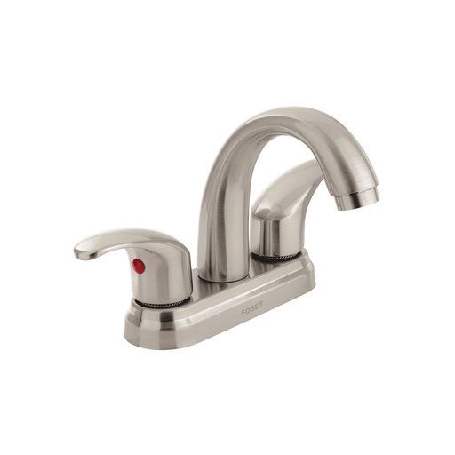 [T45356] Mezcladora satín 4' para lavabo, nariz curva, palanca, Aqua - Pag 626