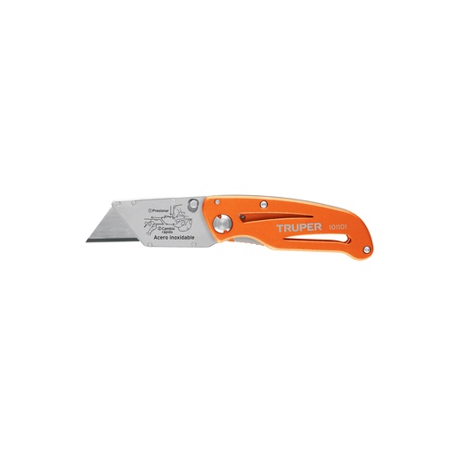 [T101101] Navaja abatible 6' cuerpo de aluminio y acero inox, Truper - Pag 147