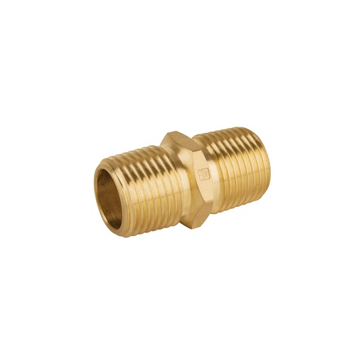 [T48499] Niple unión NPT de latón, 1/2' con tuerca hexagonal, Foset - Pag 686
