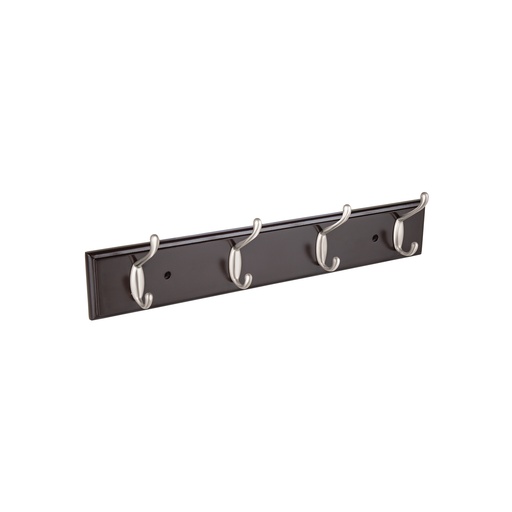 [T49624] Perchero negro para pared con 4 ganchos satinados, Hermex - Pag 789