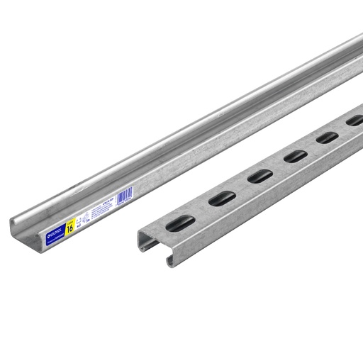 [T47761] Perfil unicanal perforado de 3 m, 4 x 2 cm, cal. 16, Volteck - Pag 575