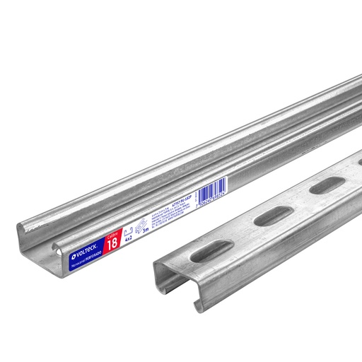 [T47757] Perfil unicanal perforado de 3 m, 4 x 2 cm, cal. 18, Volteck - Pag 575