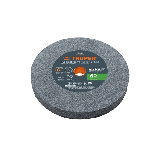 [T12402] Piedra para esmeril 10 X 1-1/4', óxido de aluminio, grano 60 - Pag 181