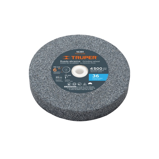 [T16381] Piedra para esmeril 6 X 1' óxido de aluminio, grano 36 - Pag 181