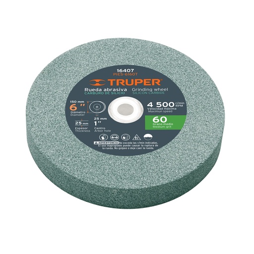 [T16407] Piedra para esmeril 6 X 1', carburo de silicio, grano 60 - Pag 181