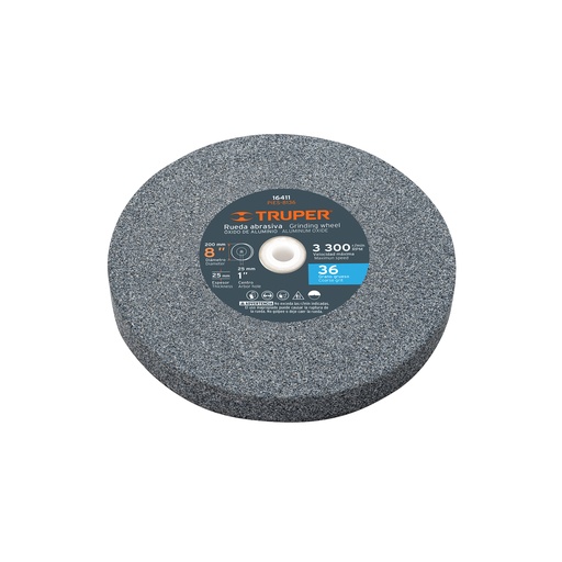 [T16411] Piedra para esmeril 8 X 1' óxido de aluminio, grano 36 - Pag 181