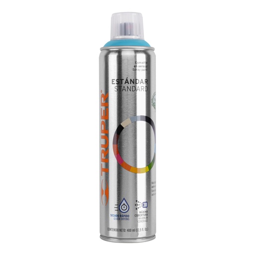 [T19039] Pintura en aerosol, azul, bote esbelto, 400 ml, Truper - Pag 396