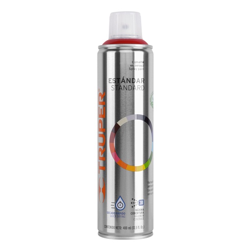 [T19040] Pintura en aerosol, rojo, bote esbelto, 400 ml, Truper - Pag 396