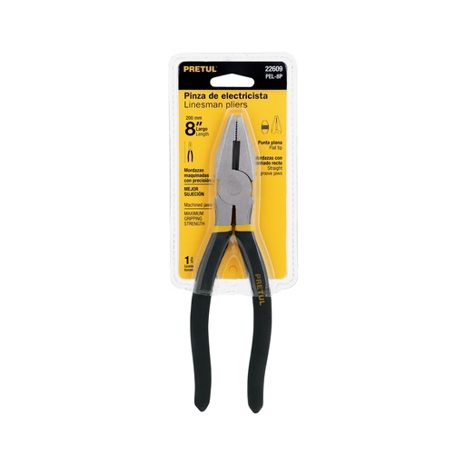 [T22609] Pinza para electricista 8' mango de vinil, Pretul - Pag 401