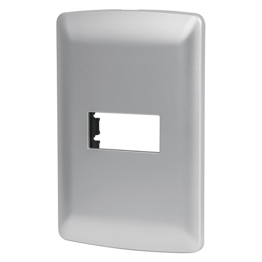 [T46397] Placa 1 módulo de ABS, línea italiana, color plata, Volteck - Pag 519