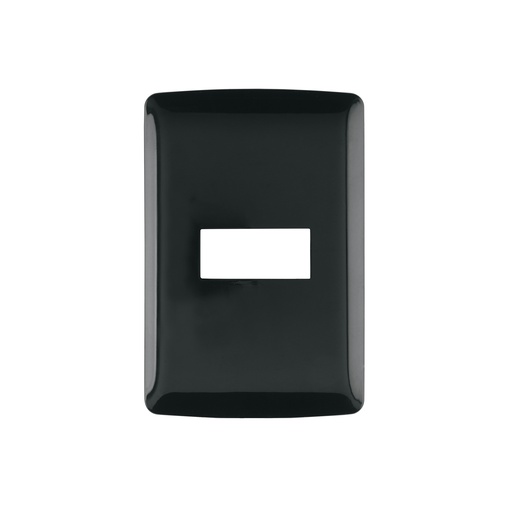 [T40136] Placa 1 módulo, Italiana, color negro, Volteck - Pag 519