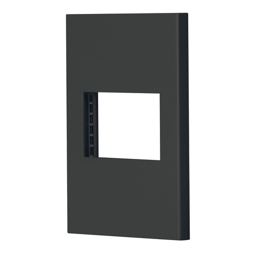 [T47984] Placa 1 ventana, 1.5 módulos, línea Española, color negro