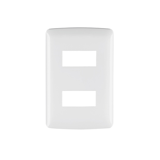 [T48133] Placa 2 módulos de ABS, línea Italiana, color blanco - Pag 519