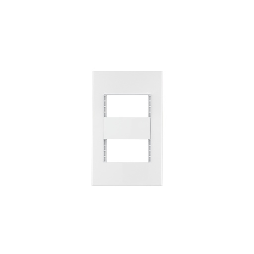 [T47063] Placa 2 ventanas, 1 módulo, línea Española, color blanco - Pag 527