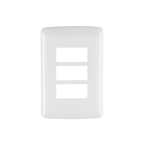 [T48136] Placa 3 módulos de ABS, línea Italiana, color blanco - Pag 519