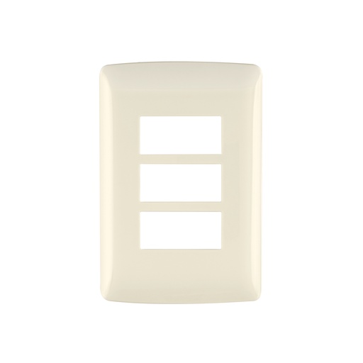 [T48090] Placa 3 módulos de ABS, línea Italiana, color marfil - Pag 519