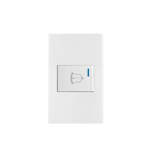 [T45604] Placa armada 1 interruptor de timbre,1.5mod, Española,blanco - Pag 529
