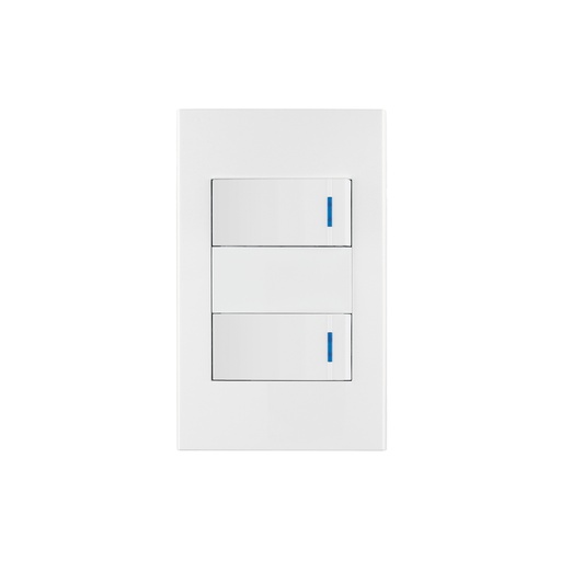 [T45596] Placa armada 2 interruptores, 1 módulo, Española, blanco - Pag 528